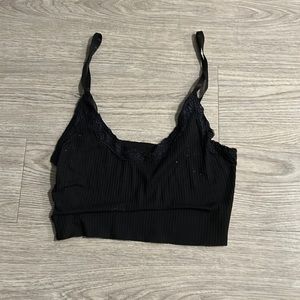 Black Lace Cropped Cami